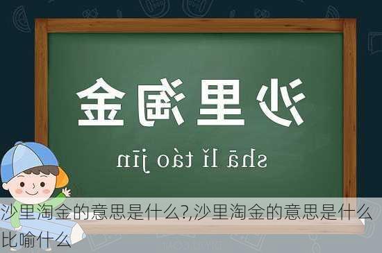 沙里淘金的意思是什么?,沙里淘金的意思是什么比喻什么