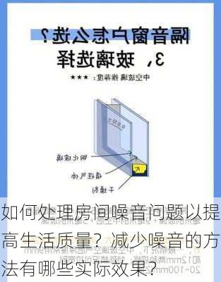 如何处理房间噪音问题以提高生活质量？减少噪音的方法有哪些实际效果？