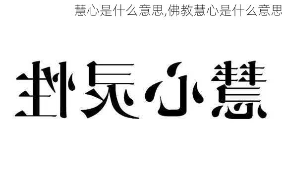 慧心是什么意思,佛教慧心是什么意思