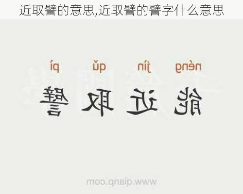 近取譬的意思,近取譬的譬字什么意思