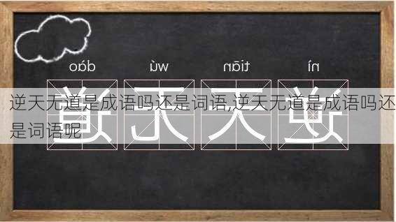 逆天无道是成语吗还是词语,逆天无道是成语吗还是词语呢