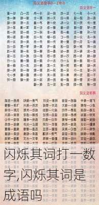 闪烁其词打一数字,闪烁其词是成语吗