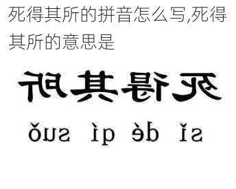 死得其所的拼音怎么写,死得其所的意思是