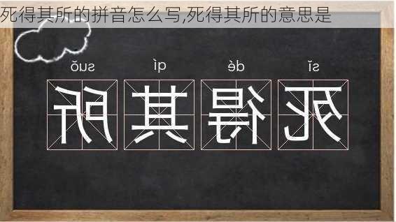 死得其所的拼音怎么写,死得其所的意思是