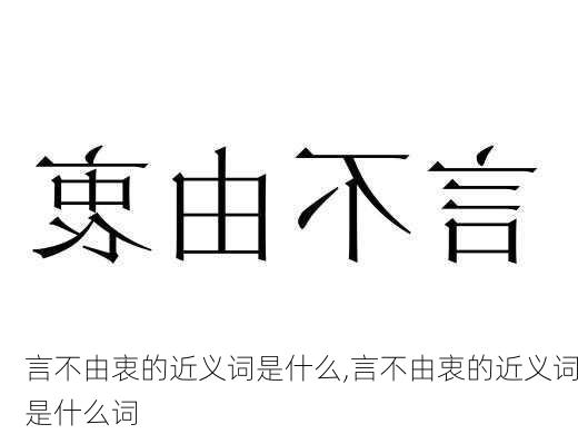 言不由衷的近义词是什么,言不由衷的近义词是什么词