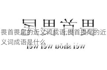 畏首畏尾的近义词成语,畏首畏尾的近义词成语是什么