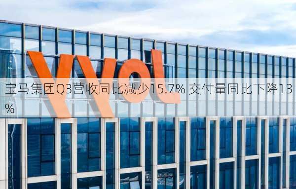 宝马集团Q3营收同比减少15.7% 交付量同比下降13%