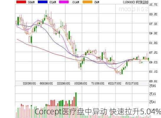 Corcept医疗盘中异动 快速拉升5.04%