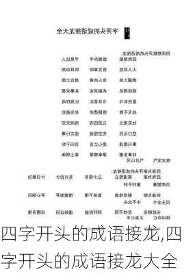 四字开头的成语接龙,四字开头的成语接龙大全