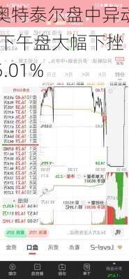 奥特泰尔盘中异动 下午盘大幅下挫5.01%