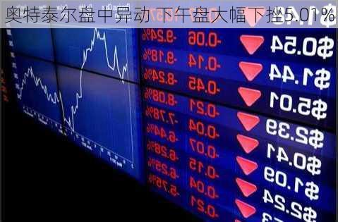 奥特泰尔盘中异动 下午盘大幅下挫5.01%