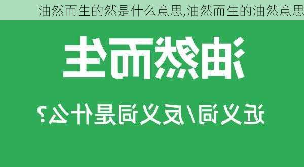 油然而生的然是什么意思,油然而生的油然意思