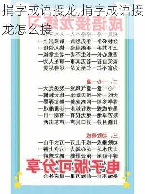 捐字成语接龙,捐字成语接龙怎么接