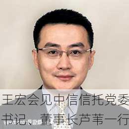 王宏会见中信信托党委书记、董事长芦苇一行