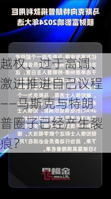 越权、过于高调、激进推进自己议程——马斯克与特朗普圈子已经产生裂痕？