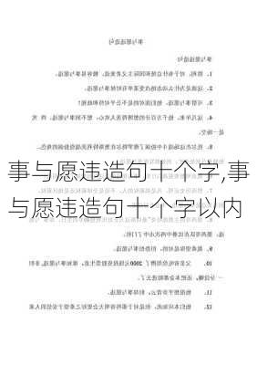 事与愿违造句十个字,事与愿违造句十个字以内