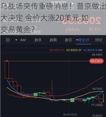 俄乌战场突传重磅消息！普京做出重大决定 金价大涨20美元 如何交易黄金？