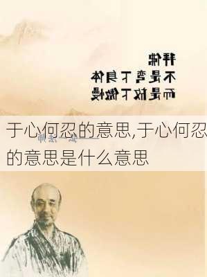 于心何忍的意思,于心何忍的意思是什么意思