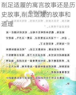 削足适履的寓言故事还是历史故事,削足适履的故事和道理