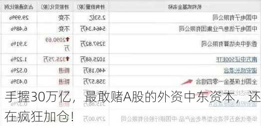 手握30万亿，最敢赌A股的外资中东资本，还在疯狂加仓！