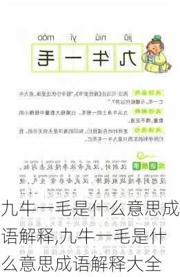 九牛一毛是什么意思成语解释,九牛一毛是什么意思成语解释大全