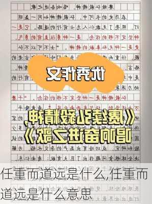 任重而道远是什么,任重而道远是什么意思