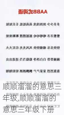 顺顺溜溜的意思三年级,顺顺溜溜的意思三年级下册