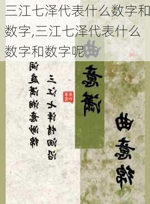 三江七泽代表什么数字和数字,三江七泽代表什么数字和数字呢