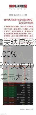 霍夫纳尼安涨2.00% 股价突破200美元大关