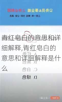 青红皂白的意思和详细解释,青红皂白的意思和详细解释是什么