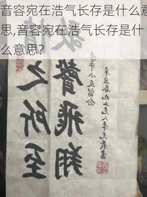 音容宛在浩气长存是什么意思,音容宛在浩气长存是什么意思?