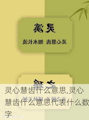 灵心慧齿什么意思,灵心慧齿什么意思代表什么数字