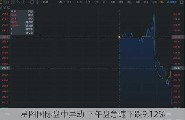 星图国际盘中异动 下午盘急速下跌9.12%