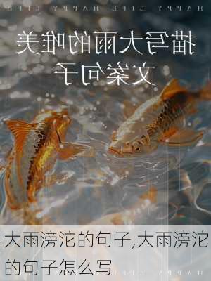 大雨滂沱的句子,大雨滂沱的句子怎么写