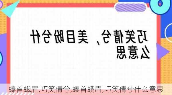 螓首蛾眉,巧笑倩兮,螓首蛾眉,巧笑倩兮什么意思