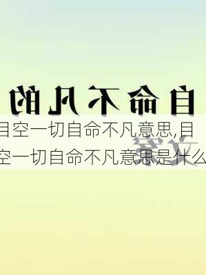 目空一切自命不凡意思,目空一切自命不凡意思是什么