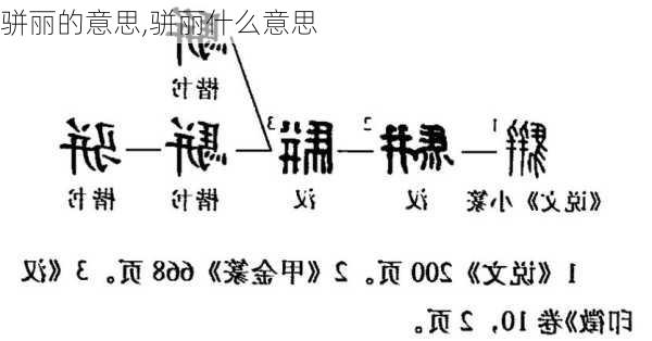 骈丽的意思,骈丽什么意思