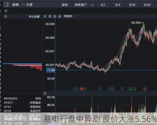 易电行盘中异动 股价大涨5.56%