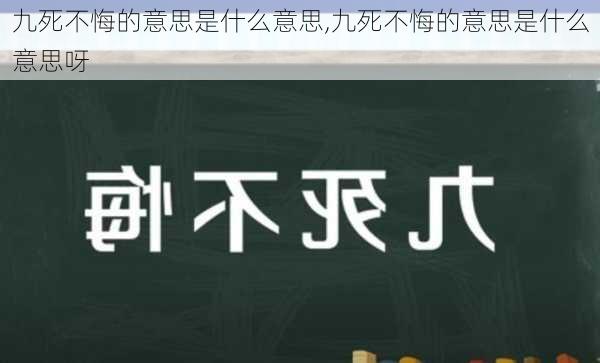 九死不悔的意思是什么意思,九死不悔的意思是什么意思呀