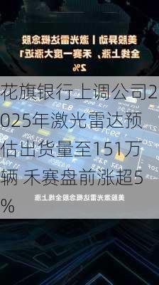 花旗银行上调公司2025年激光雷达预估出货量至151万辆 禾赛盘前涨超5%