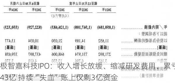 极智嘉科技IPO：收入增长放缓、缩减研发费用、累亏43亿 持续“失血”账上仅剩3亿资金