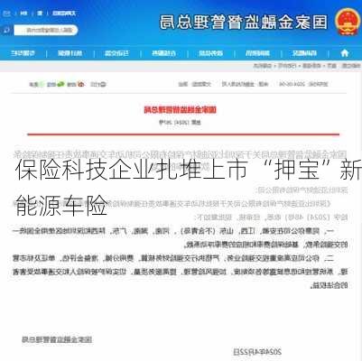 保险科技企业扎堆上市 “押宝”新能源车险