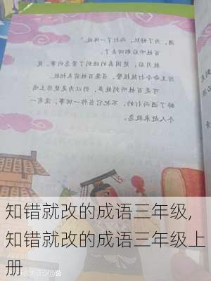 知错就改的成语三年级,知错就改的成语三年级上册